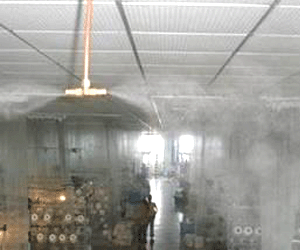 山东某纺织厂区人造雾工程 除静电